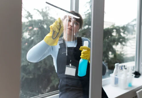Nettoyage de vitres intérieures et extérieures aux Corvées-les-Yys